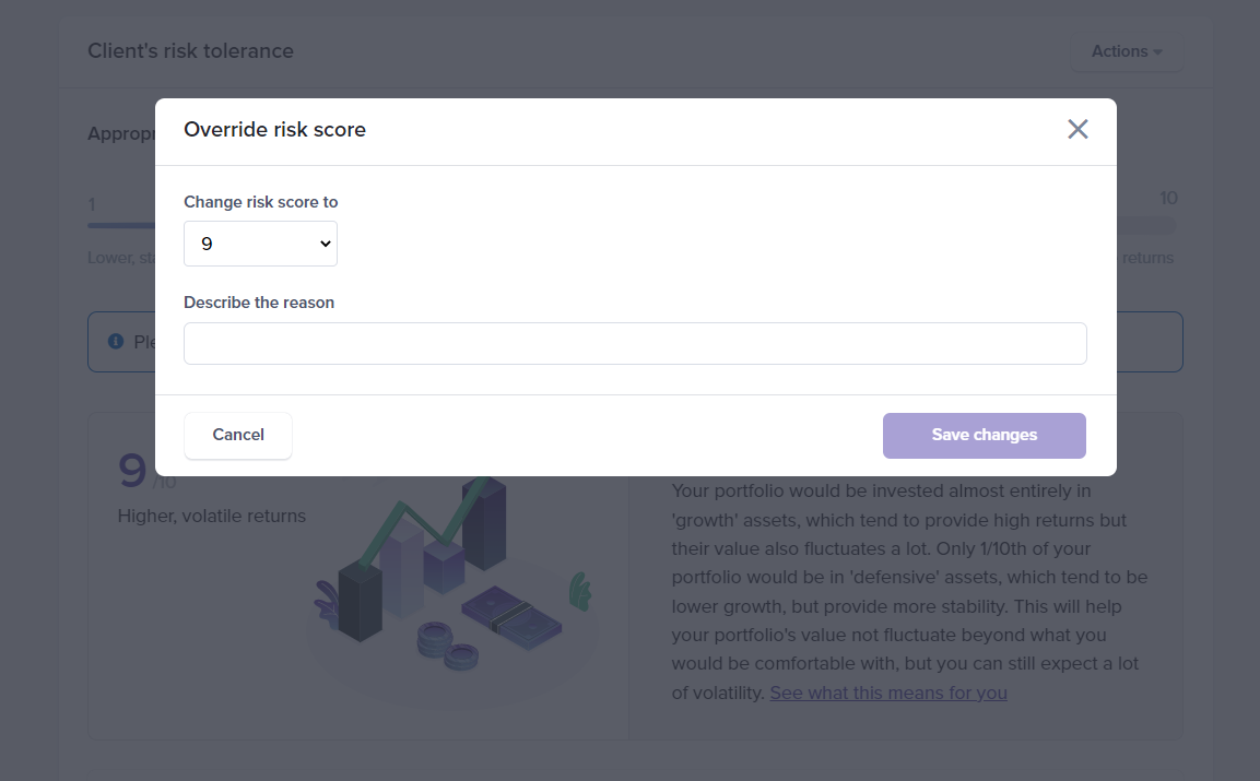 override risk score