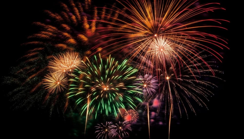 vibrant-colors-illuminate-night-sky-with-fireworks-generated-by-ai